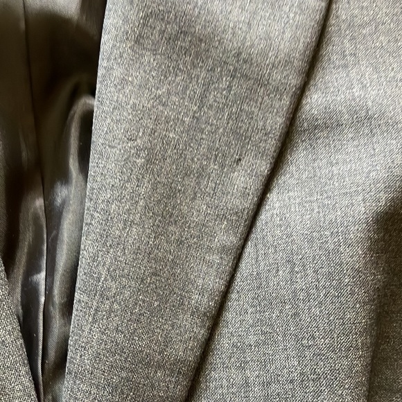 Just listed💋 classic black gray w/ light white line throughout 2 button blazer - Picture 14 of 16